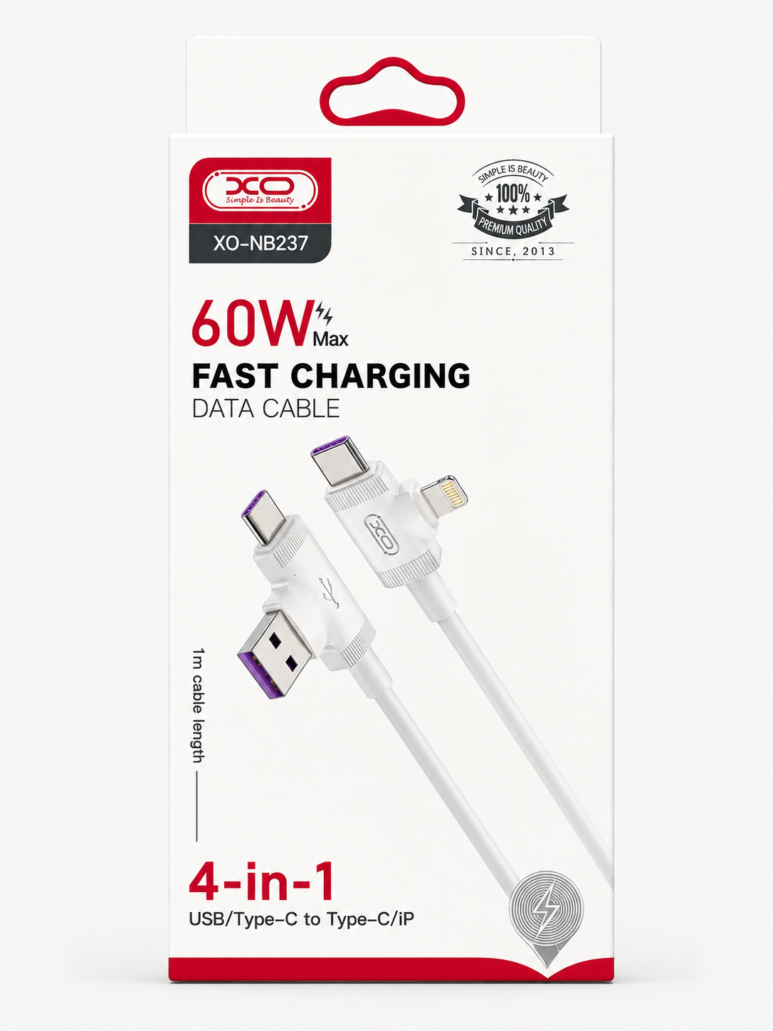 ChatGPT Image 2 juin 2026, 21_40_37 Cable XO NB237 4en1 USB/Type-c To Type-c/Lightning - Image 1