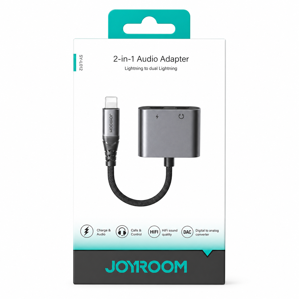 49b4e034-2577-46aa-9189-83191ac4426b Joyroom iph 2-in-1 Audio Adapter - Image 1