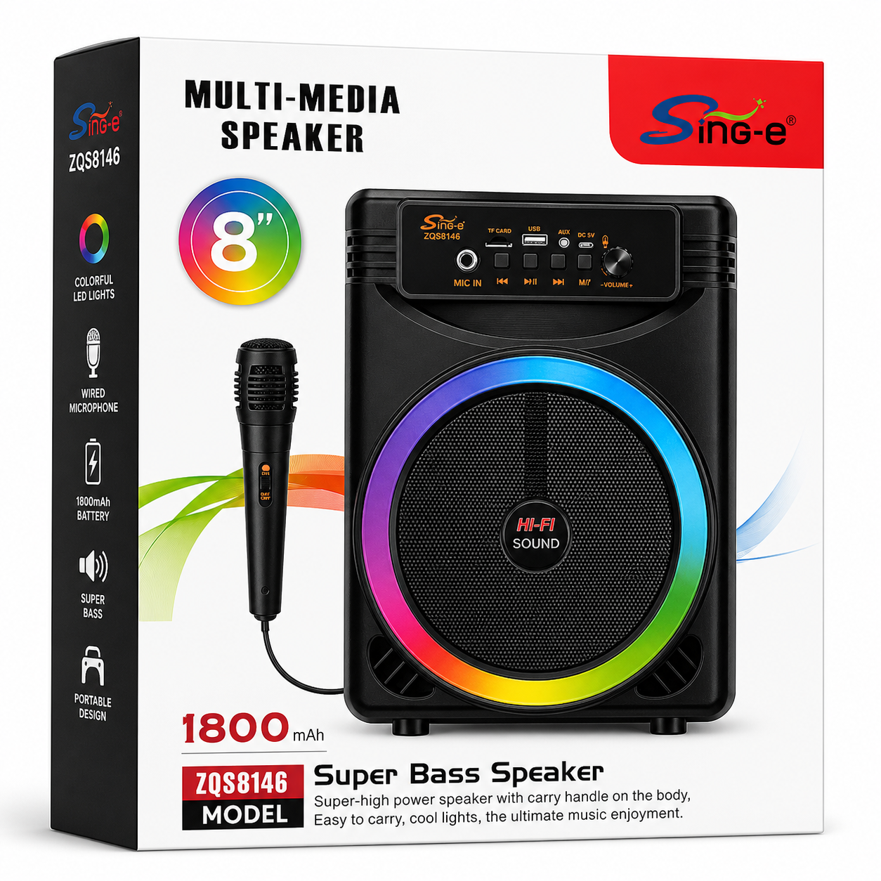 ChatGPT Image May 7, 2026, 09_59_10 PM Karaoke Super Bass Speaker ZQS8146 - Image 1